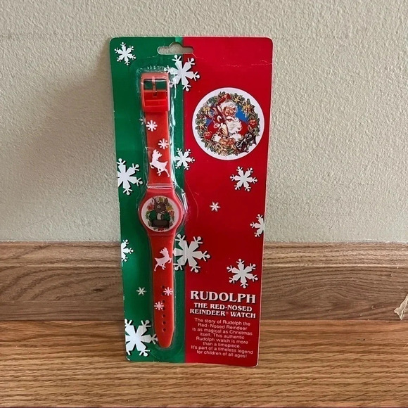 1994 RUDOLPH THE RED NOSED REINDEER WRIST WATCH Vintage Digital Christmas NEW - Picture 1 of 8